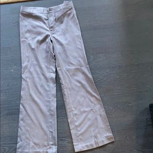 Like new gray striped flare pants
